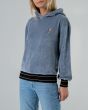 Mujer con sudadera con capucha Lightning Bolt Heavy Sea azul 