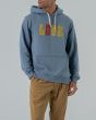 Hombre con sudadera con capucha Lightning Bolt Love azul frontal