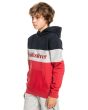 Sudadera con capucha Quiksilver Beach To School para chicos 8-16 años roja lateral