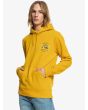 Hombre con sudadera con capucha Quiksilver Mirror Logo amarilla lateral