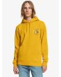 Hombre con sudadera con capucha Quiksilver Mirror Logo amarilla 