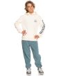 Niño con sudadera con capucha Quiksilver Return To The Sea White frontal