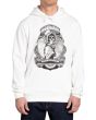 Hombre con sudadera con capucha RVCA George Thompson Skull Bonnet blanca