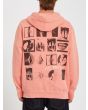 Sudadera con capucha Volcom Flowscillator salmón para Hombre posterior