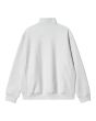 Sudadera con media cremallera Carhartt WIP Half Zip American Script Sweat Gris Ceniza para hombre posterior