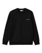 Sudadera Carhartt WIP Script Embroidery Sweatshirt Negra con logo blanco