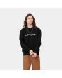 Hombre con Sudadera Carhartt WIP Carhartt Sweatshirt negra con logo blanco 
