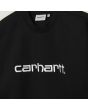 Sudadera Carhartt WIP Carhartt Sweat negra con logo blanco para hombre bordado