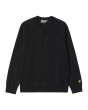 Sudadera Carhartt WIP Chase Sweatshirt Black-Gold para hombre