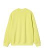 Sudadera holgada Carhartt WIP Duster Script Sweatshirt Arctic Lime Garment Dyed para hombre posterior