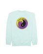 Sudadera de cuello redondo Mission Surf Shop Ying Yang Pontevedra since 2002 en color celeste para chica 