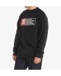 Sudadera sin capucha DC Shoes Density Zone negra para hombre izquierda