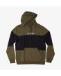 Sudadera con capucha DC Shoes Downing para hombre verde y negra frontal