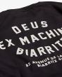 Sudadera Deus Ex Machina Biarritz Address Crew Negra para hombre estampado posterior