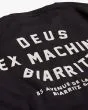 Sudadera Deus Ex Machina Biarritz Address Crew Negra para hombre estampado posterior
