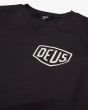 Sudadera Deus Ex Machina Biarritz Address Crew Negra para hombre logo Shield