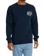 Hombre con Sudadera Deus Ex Machina Biarritz Address Crew Azul Marino frontal