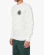 Hombre con Sudadera Deus Ex Machina Venice Surf blanca lateral