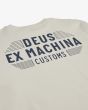 Sudadera orgánica Deus Ex Machina Fender blanco vintage para hombre estampado posterior
