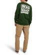 Hombre con Sudadera Deus Ex Machina Nice To See You Crew Verde espalda