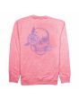 Sudadera de cuello redondo Mission Rose Hell en color rosa y estampado calavera violeta
