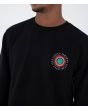Hombre con sudadera de cuello redondo Hurley Eagle High Negra bordado pecho