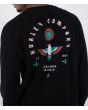 Hombre con sudadera de cuello redondo Hurley Eagle High Negra estampado espalda