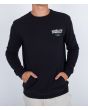 Hombre con sudadera Hurley Wave Tour negra bolsillo