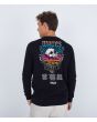 Hombre con sudadera Hurley Wave Tour negra 