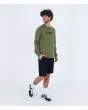 Hombre con Sudadera Hurley One and Only Seasonal Crew verde derecha