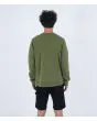 Hombre con Sudadera Hurley One and Only Seasonal Crew verde posterior