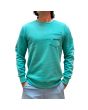 Hombre con Sudadera Mission Pocket Logo Montalvo verde turquesa Unisex frontal
