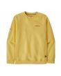 Sudadera reciclada Patagonia Fitz Roy Icon Uprisal Crew Sweatshirt color Milled Yellow Unisex