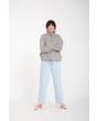 Mujer con Sudadera polar de cremallera parcial Volcom Mocker Nucker Gris corte amplio