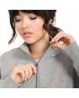 Mujer con Sudadera polar de cremallera parcial Volcom Mocker Nucker Gris cuello