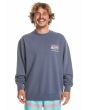 Hombre con Sudadera orgánica oversize Quiksilver Spin Cycle Azul 