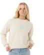 Mujer con sudadera Rip Curl Icons Of Surf Relaxed Crew Blanca