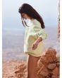 Mujer con sudadera oversize Roxy Lineup Butterfly Verde lifestyle lateral