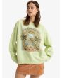 Mujer con sudadera oversize Roxy Lineup Butterfly Verde