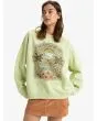 Mujer con sudadera oversize Roxy Lineup Butterfly Verde