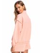 Mujer con Sudadera de media cremallera Roxy Locals Only Coral posterior