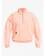 Sudadera de media cremallera Roxy Locals Only Coral para mujer