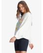Sudadera Roxy Morning Hike blanca para mujer lateral