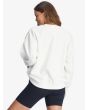 Sudadera Roxy Morning Hike blanca para mujer posterior