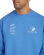 Hombre con sudadera RVCA Joy Azul bordado