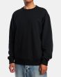 Hombre con sudadera de forro polar RVCA Recession Day Shift Negra derecha