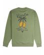 Sudadera Vissla Coastal Eco Crew Sage Verde para hombre