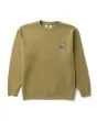 Sudadera Vissla Solid Sets Eco Crew Bronze para hombre