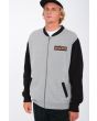 Hombre con chaqueta tipo Sudadera Volcom FA Nando Von Arb ZIP gris bolsillos