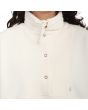 Mujer con sudadera holgada Volcom Reetrostone Blanca cierre de botones